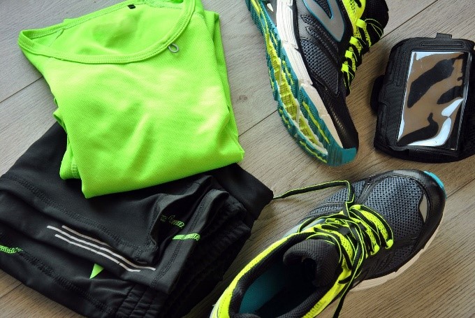 Workout clothes black and green