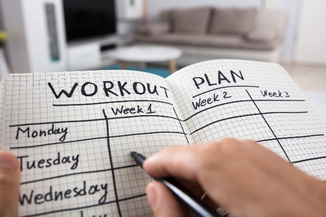 Workout plan on paper